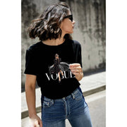 VOGUE GRAPHIC WOMEN TEE: BLACK / 2XL