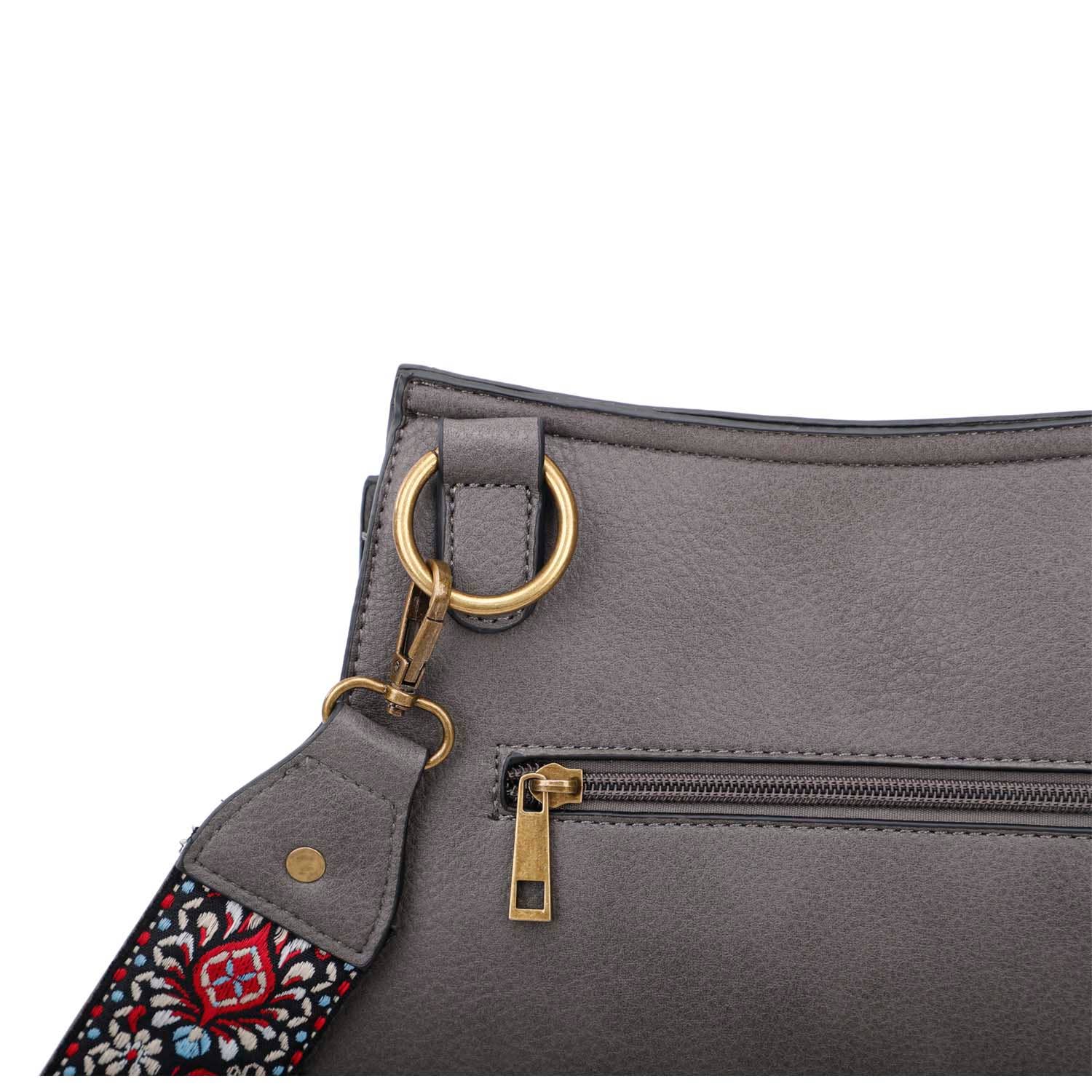 The Carlisle Crossbody: Dark Grey
